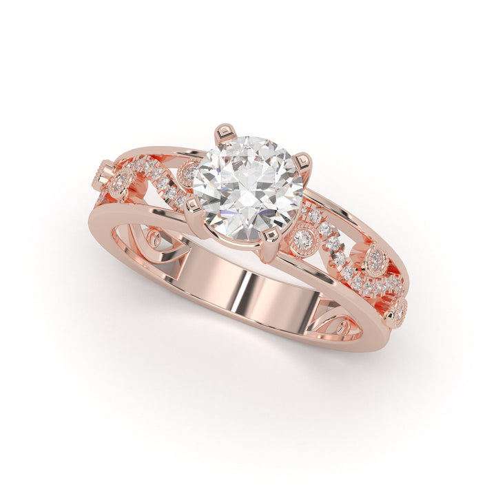 Sakcon Jewelers Ring 14K Rose Gold Bella Diamond Engagement Ring