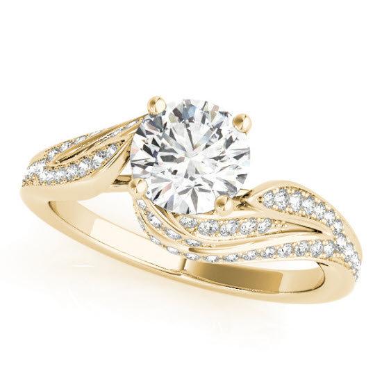 Sakcon Jewelers Ring 14k Yellow Gold Cindy  Moissanite Engagement Ring